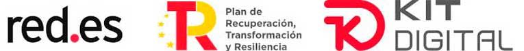 Logotipos de Red.es, Plan de Recuperación, Transformación y Resiliencia y Kit Digital